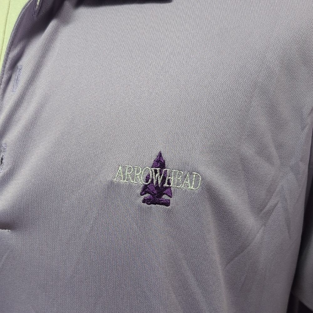 Antigua Light Purple Embroidered Arrowhead Country Club Logo Polo Size L - Picture 3 of 5